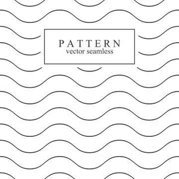 Wave seamless minimalistic pattern. Illustrazione stock