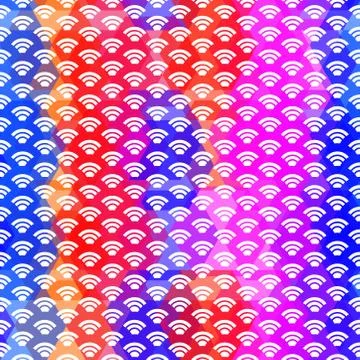 Wave seamless pattern abstract scales simple Nature background japanese circl Stock Illustration