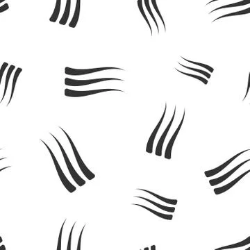 Wave seamless pattern background icon. Flat vector illustration. Wave sign sy Illustrazione stock