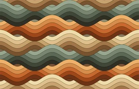 Wave seamless pattern design, Japanese and Chinese style concept Stock Illustration