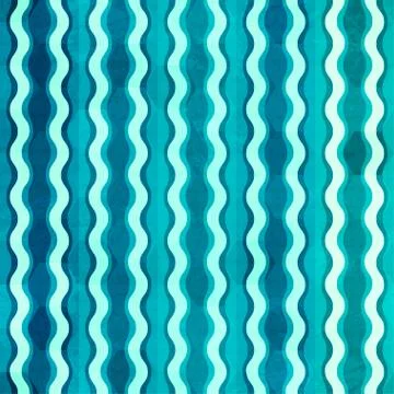 Wave seamless pattern with grunge effect Illustrazione stock