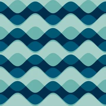 Wave seamless pattern Illustrazione stock
