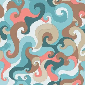 Wave seamless pattern Stock Illustration