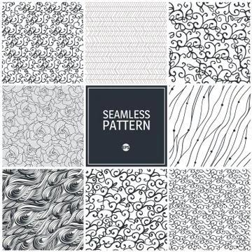 Wave seamless pattern Stock Illustration