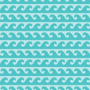 Wave seamless pattern Stock Illustration