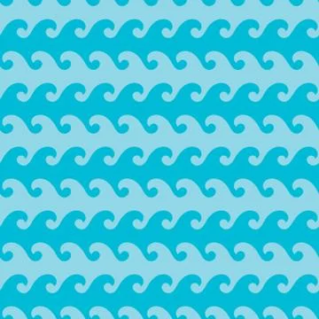 Wave seamless pattern Illustrazione stock
