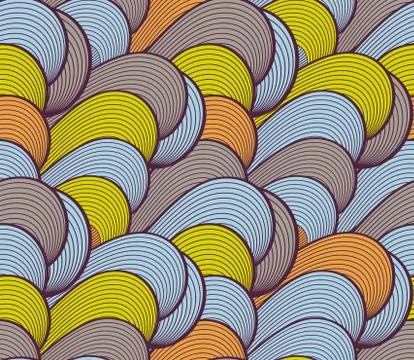 Wave seamless pattern Stock Illustration