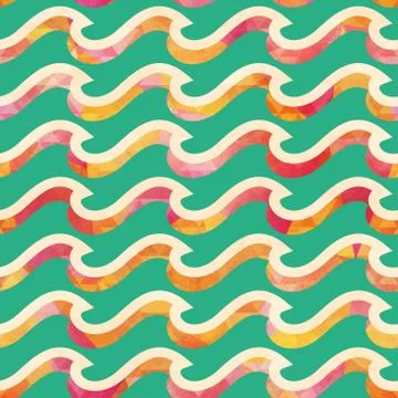 Wave seamless pattern Stock Illustration