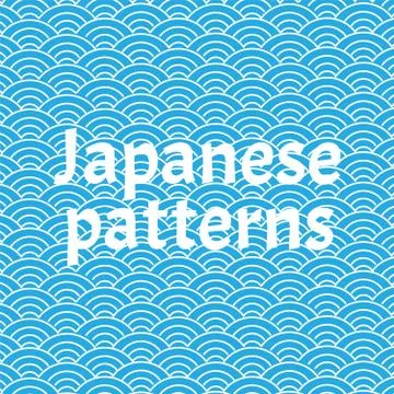 Wave Seamless Pattern. Sea japan pattern Illustrazione stock