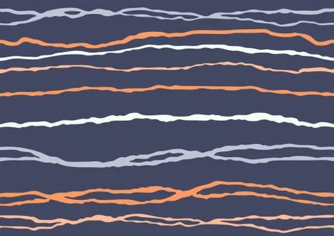 Wave seamless striped abstract background vintage vector Stock Illustration