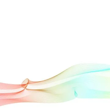 Wave with shadow.Abstract blue lines on a white background. Line art. Vector Stock Illustration