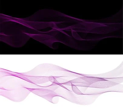 Wave with shadow.Abstract blue lines on a white background. Line art. Vector 스톡 일러스트