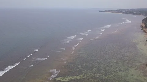 Wave in shallow water Stock Footage 85541043