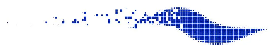 Wave Shape Broken Pixel Icon Stock Illustration