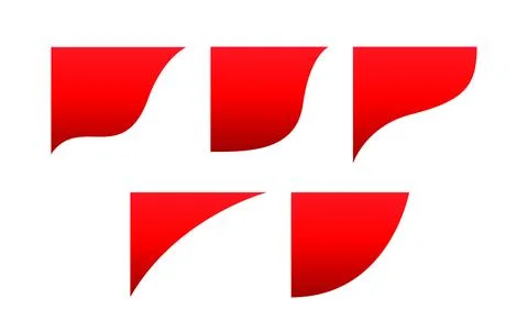 Wave shape, curve red border for element graphic, curved shape for banner Stock Illustration