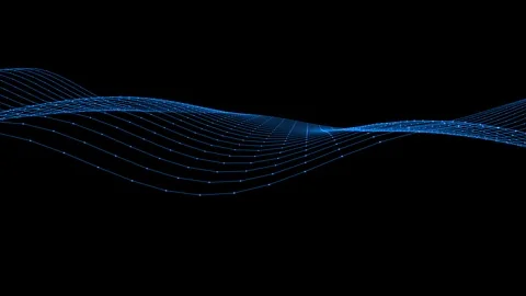 Wave shaped animation with black background Vídeos de archivo 86816610