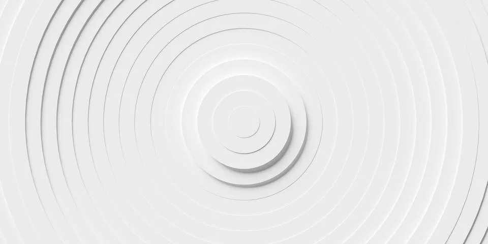 Wave shaped offset white concentric rings or circles background wallpaper ban Stock Illustration