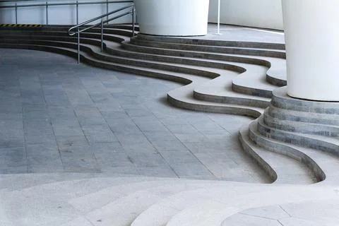 Wave shaped stairs Stock Photos