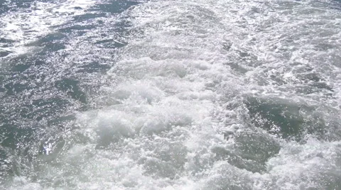 Wave from the ship Video stock 48597489