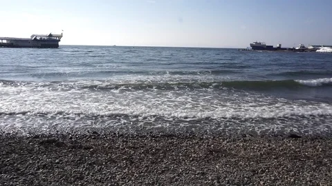 Wave at the shore Vídeo Stock 88458063