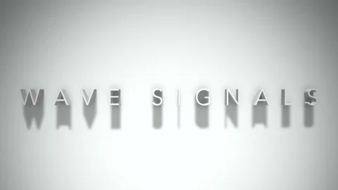 Wave signals 3D title animation with shadows on a white background Stock Footage 298000290