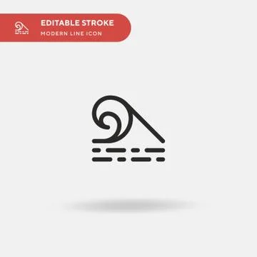 Wave Simple vector icon. Illustration symbol design template for web mobile U 스톡 일러스트