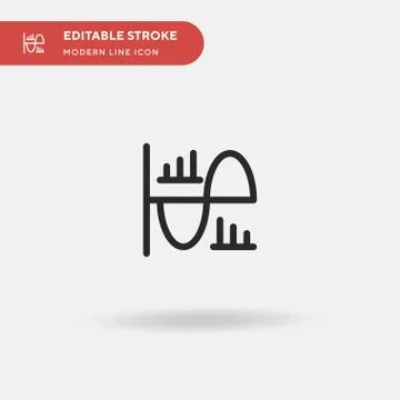 Wave Simple vector icon. Illustration symbol design template for web mobile U Stock Illustration