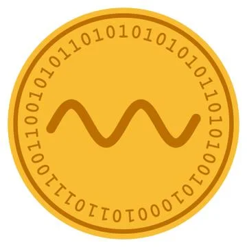 Wave Sinusoid Digital Coin Stock Illustration