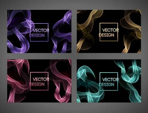 Wave smoke background. Vector illustration Stock Illustration