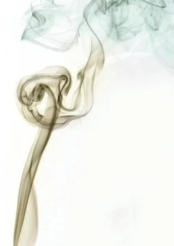 Wave of smoke on a white background Stock Photos