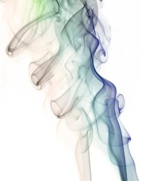 Wave of smoke on a white background Stock Photos