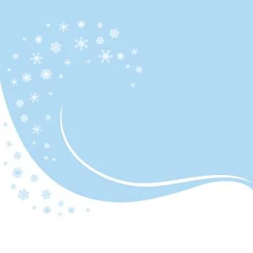 Wave of snowflakes Stock Illustration