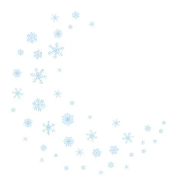 Wave of snowflakes Stock Illustration