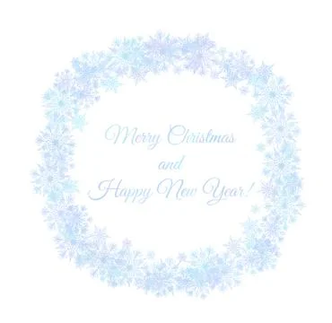 Wave of snowflakes Stock Illustration