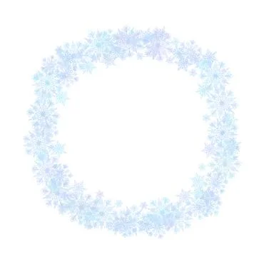 Wave of snowflakes Stock Illustration