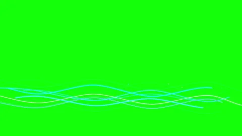 Wave sound audio equalizers frequency light lines loop on green screen Vidéo 346740806