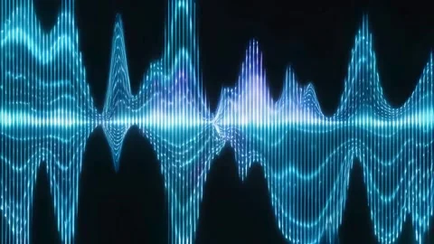 Wave of sound Stock Footage 302136077