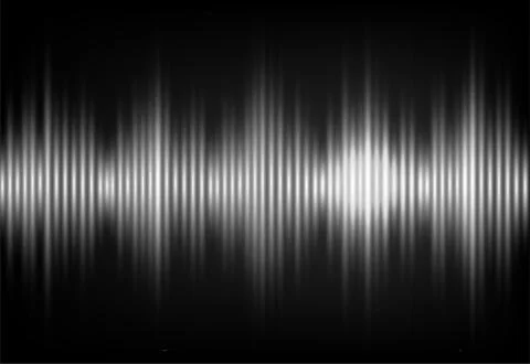 Wave sound vector background. Music flow soundwave design, light white blur 스톡 일러스트