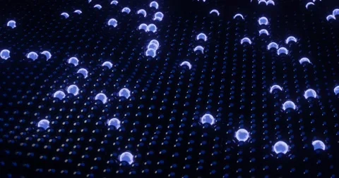 Wave of spheres with splashes of glowing abstract background 3d animation Video stock 155150305