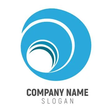 Wave Spiral Logo Stockillustratie