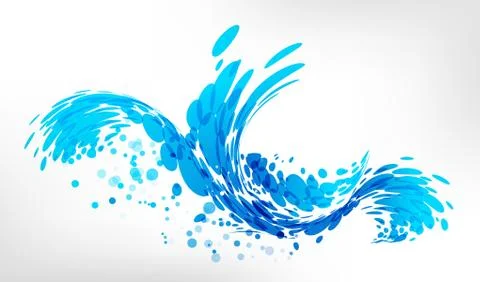 Wave splash Stock Illustration