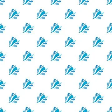 Wave splash pattern seamless Stock Illustration