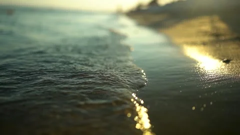 Wave Splash Sea Beach Macro, Close Up Video Video stock 252638515