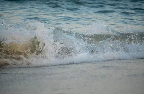 Wave splash sea beach macro Stock Photos