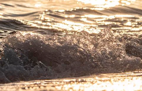Wave splash sea beach macro Stock Photos