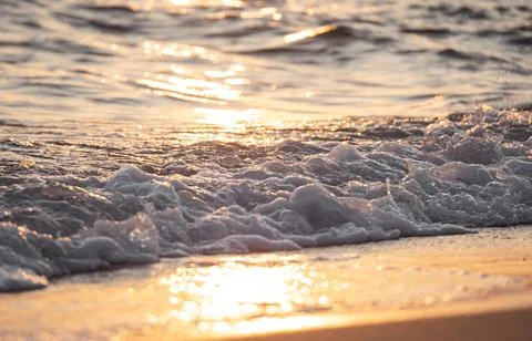 Wave splash sea beach macro Stock Photos