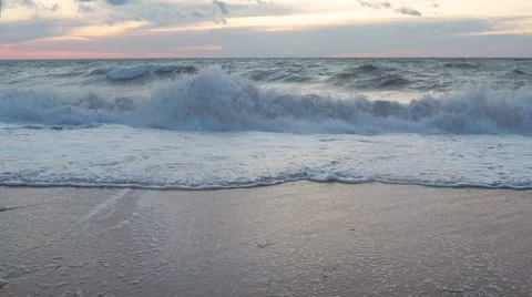 Wave splash slow motion Stock Footage 48763948