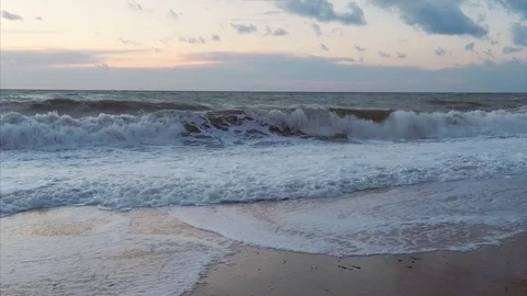 Wave splash slow motion.  Video stock 89872495