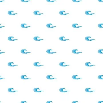 Wave splashing pattern seamless Stock Illustration