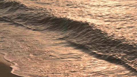 Wave splashing in sunrise or sunset. Stock Footage 247068342
